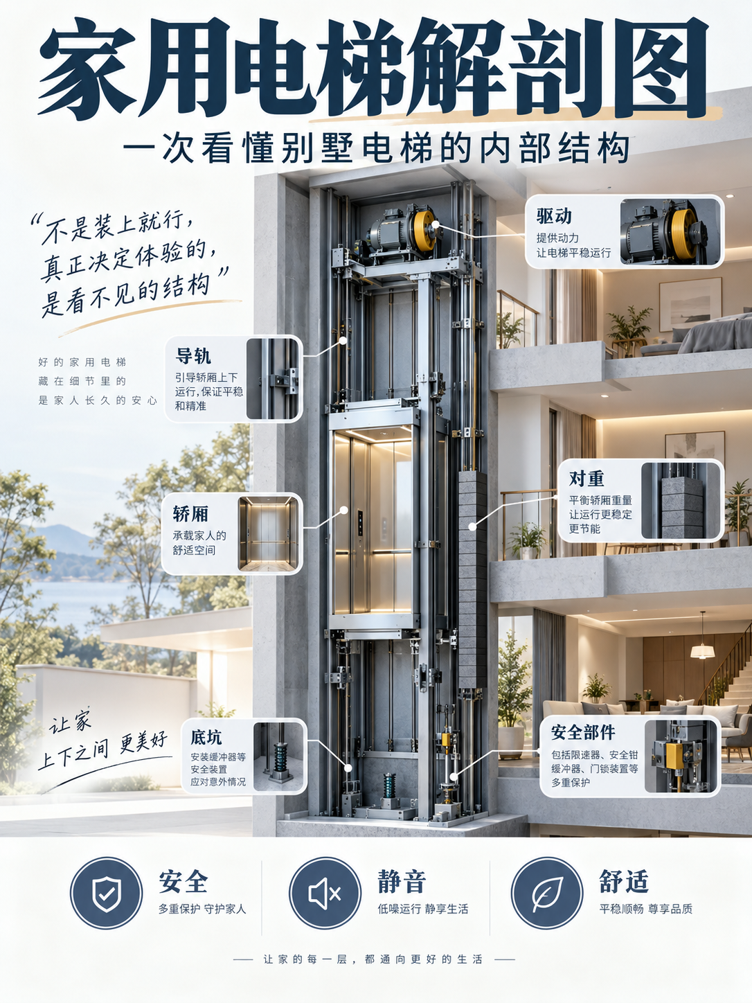 常德家用电梯里面到底藏了什么？一张图拆给你看